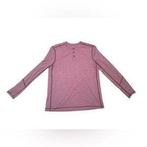 Lululemon Men's T.H.E. Henley Heathered Rosewood XXL Athletic Training